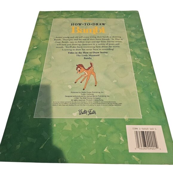 Disney How To Draw Bambi Drawing Book Illustrated Pacheco Wakeman Walter Foster - Picture 2 of 6